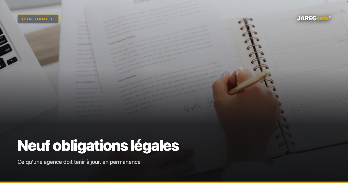 Obligations légales d'une agence de sécurité privée